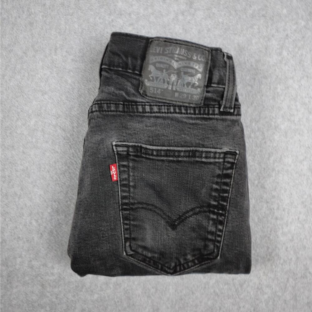 Levi's 514 Mens 27x28 Black Straight Fit Jeans
